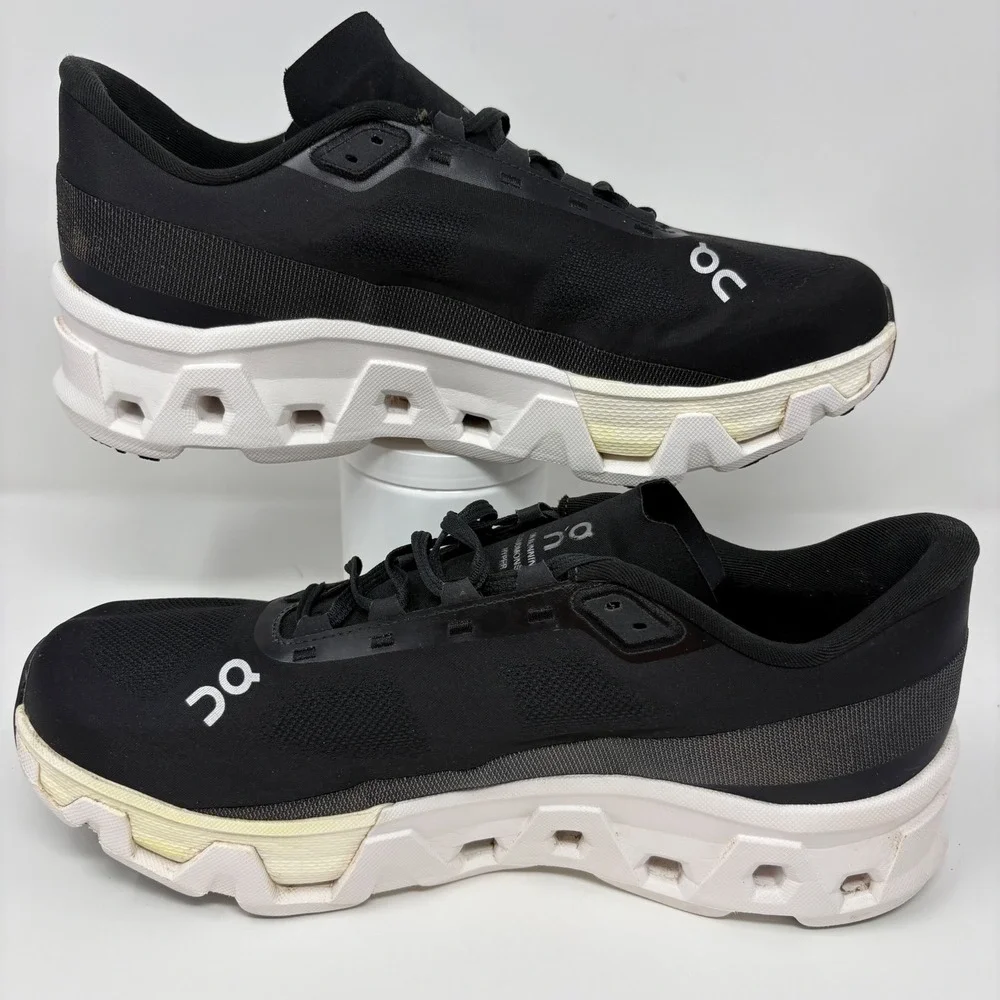 On Cloudmonster Hyper Men's Size 12 Black White Athletic Running Shoes